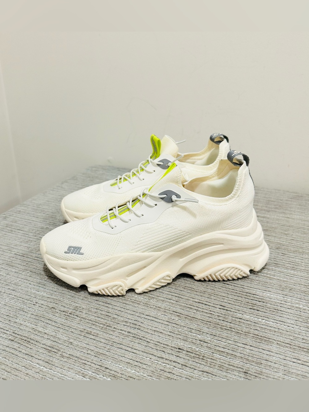 Steve Madden Vault Bone Knit Chunky Platform Sneakers Size 7M